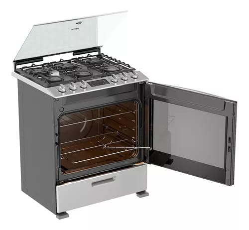 Cocina WhirlpoolWFR7400S color gris acero con puerta con visor 127V_5