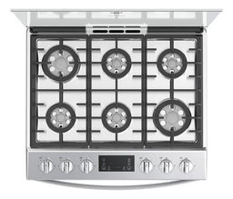 Cocina WhirlpoolWFR7400S color gris acero con puerta con visor 127V