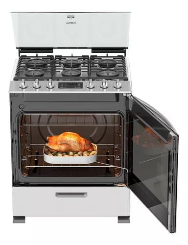 Cocina WhirlpoolWFR7400S color gris acero con puerta con visor 127V_4