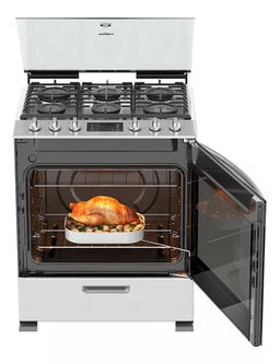 Cocina WhirlpoolWFR7400S color gris acero con puerta con visor 127V