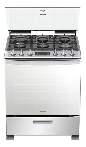 Cocina WhirlpoolWFR7400S color gris acero con puerta con visor 127V