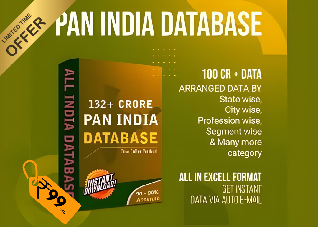 132+ Crore Database Pan India 2024