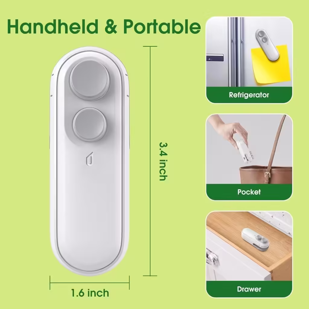2 in 1 Usb Sealer Machine eat Sealing & Cutting, Handheld Vacuum Sealer for Food, Snacks, Chips _2