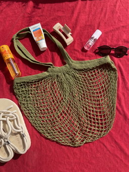 Tote bag filet vert
