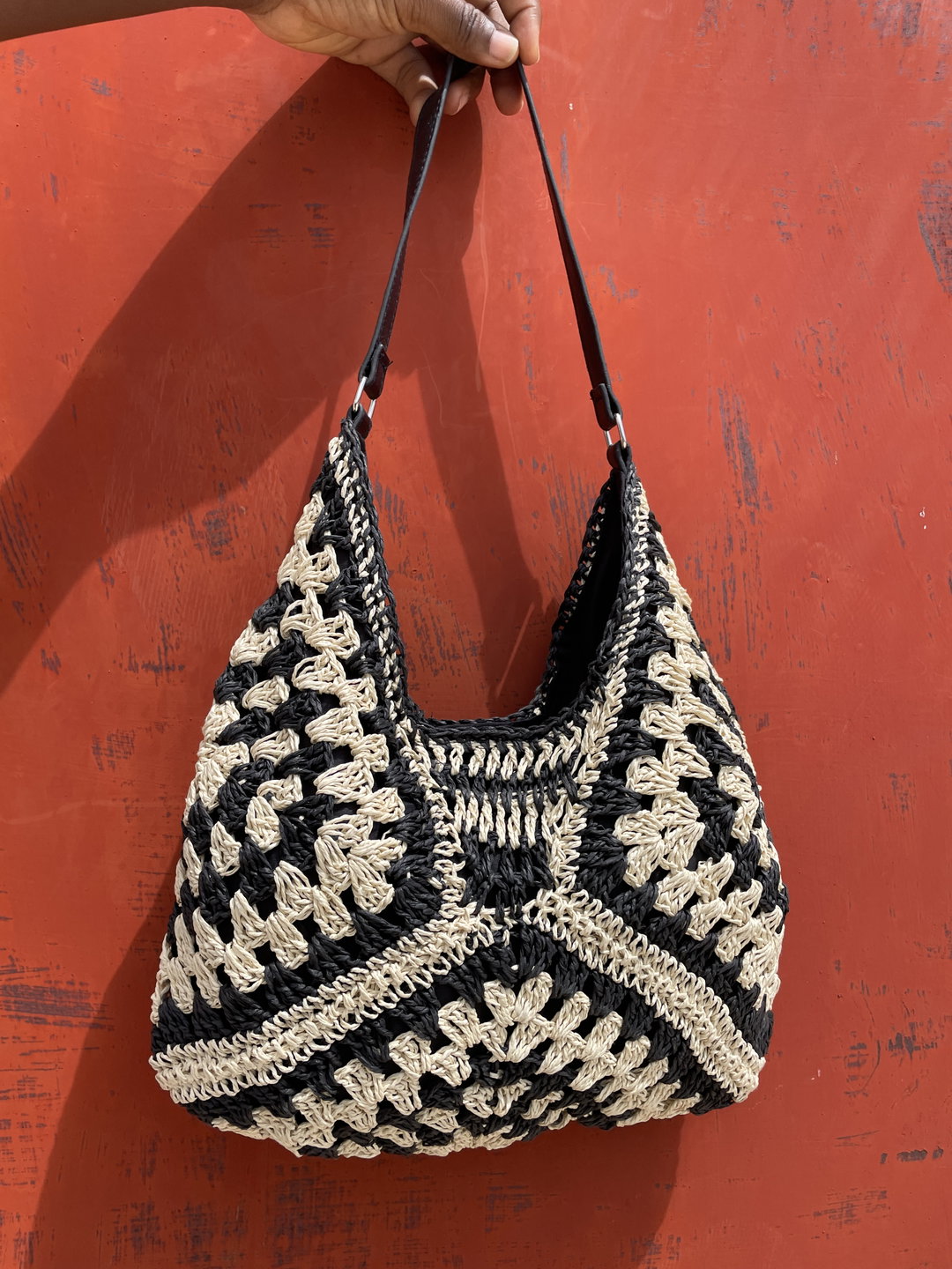 Raphia shoulder bag