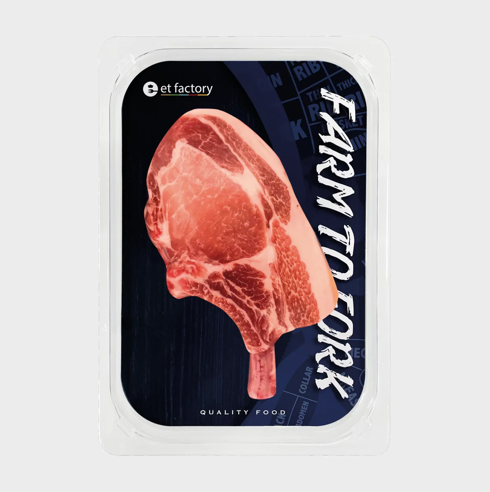 加拿大全天然無激素黑毛豬鞍 Canadian 100% Natural Berkshire Pork Rack 300g_0