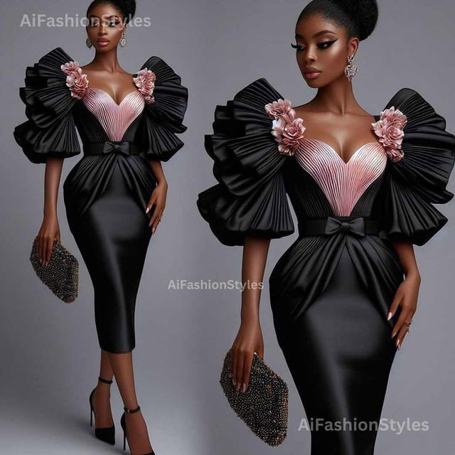 Black detailed dress_0