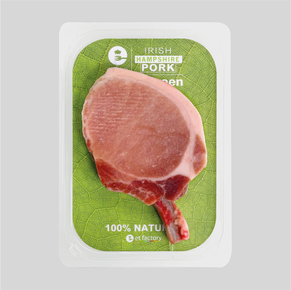 愛爾蘭全天然無激素黑毛豬鞍 Irish 100% Natural Hampshire  Bone-In Pork Rack 300g_0