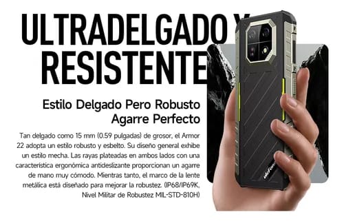 Ulefone Armor 22 Dual SIM 256 GB negro 8 GB RAM_8
