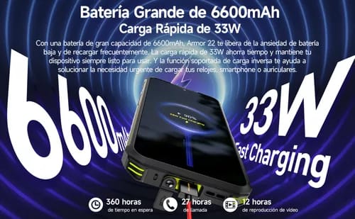 Ulefone Armor 22 Dual SIM 256 GB negro 8 GB RAM_1