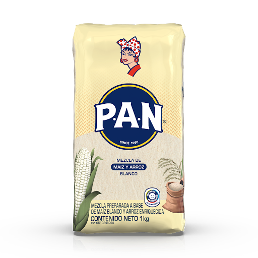 Harina Pan De Maiz Blanco Y Arroz 1Kg