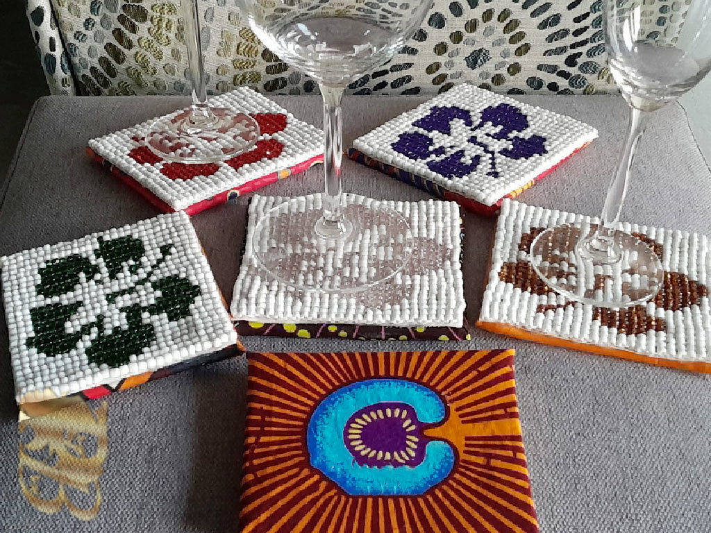 Beaded Coasters x8 set_1