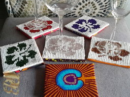 Beaded Coasters x8 set