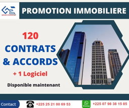 LE KIT DES 120 CONTRATS NECESSAIRES POUR la PROMOTION IMMOBILIER