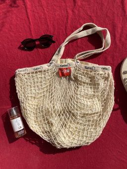 Tote bag filet blanc doublé