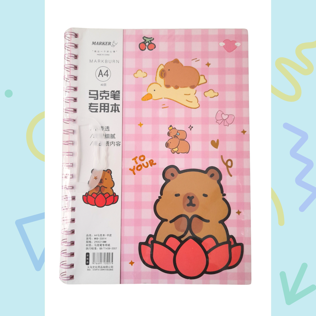 Croquera Capybara tipo cuaderno