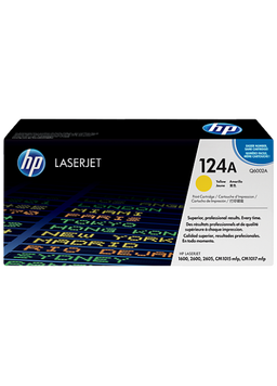 HP 124A Yellow Original LaserJet Toner Cartridge (Q6002A)