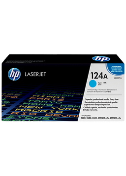 HP 124A Cyan Original LaserJet Toner Cartridge (Q6001A)