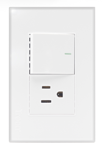 INTERRUPTOR SENCILLO+TOMA BLANCO TROEN 5-294_0