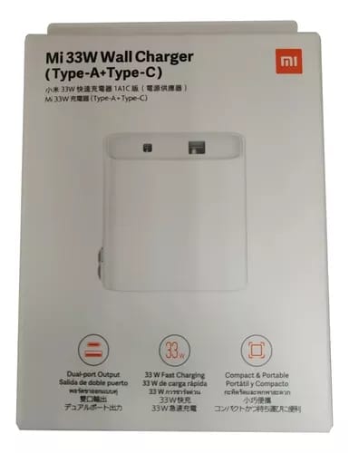 Cargador Xiaomi 33w Usb Versión Carga Rápida De Pared Blanco_2