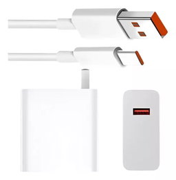 Cargador Xiaomi 33w Turbo Original Con Cable Tipo C Mdy11ex