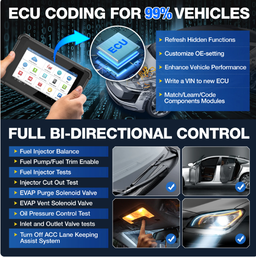‏Launch X431 PAD V Elite J2534 Tool , Support ECU/ECM Online Program Topology Map CAN/CANFD/DoIP 
