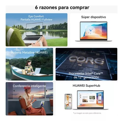 Notebook Huawei Matebook D 14 I3 12a 8 Gb +256 Gb Win11 Gris_5