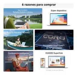 Notebook Huawei Matebook D 14 I3 12a 8 Gb +256 Gb Win11 Gris
