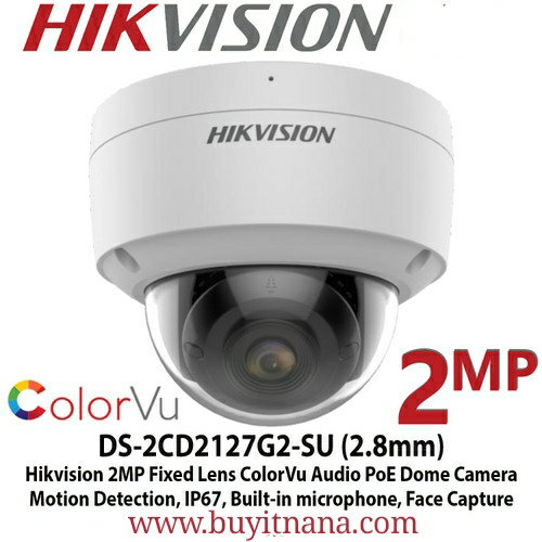 HIKVISION 2MP 2.8mm FIXED LENS COLORVU