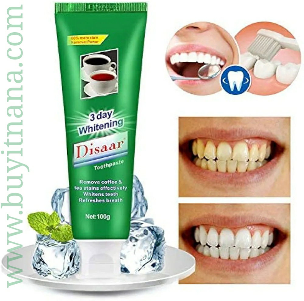 DISAAR BEAUTY 3 DAY WHITENING TOOTHPASTE