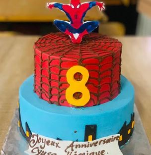 Spider man birthday cake