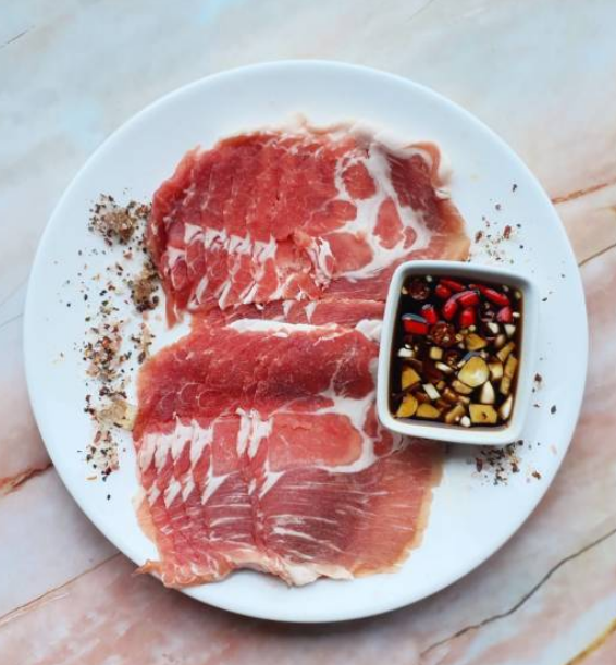 Frozen Pork- Meat Affair Kurobuta Pork Collar Shabu Shabu (200G) _1