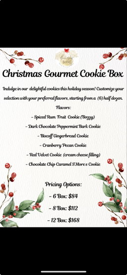 Christmas Gourmet Cookies (Seasonal) 