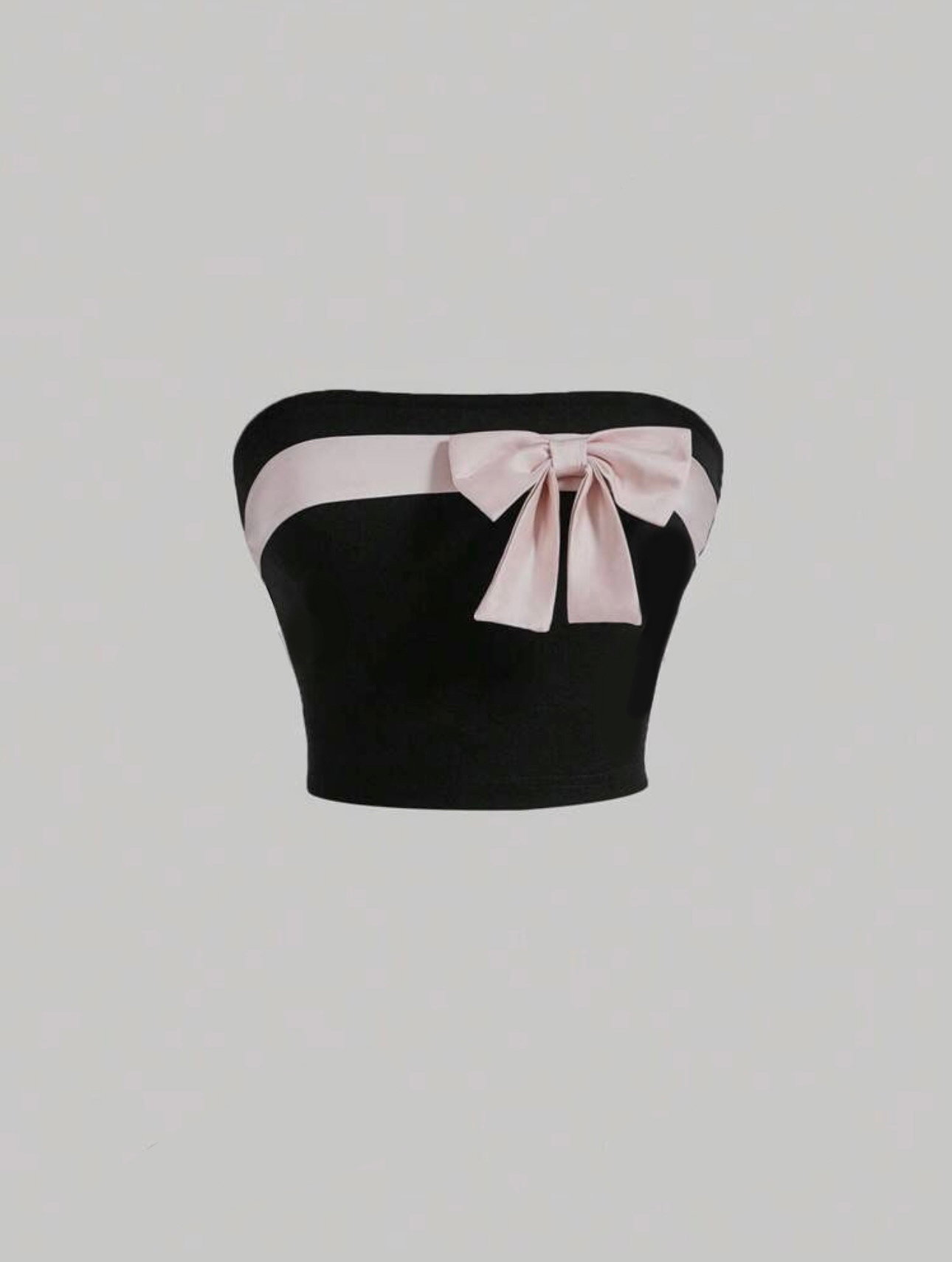 Black and pink Bow Top _1