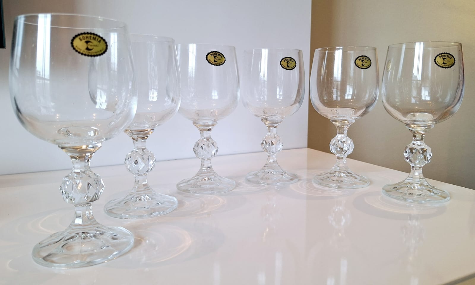 6 Taças de Cristal Bohemia - 190ml_1