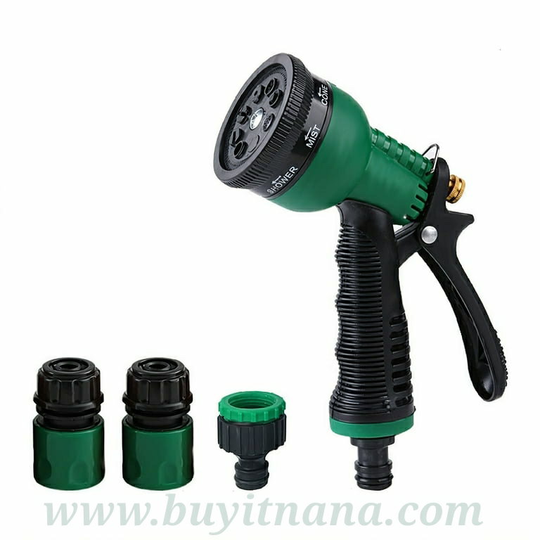 GARDEN HOSE NOZZLE WITH 8 SPRAY PATTERNS