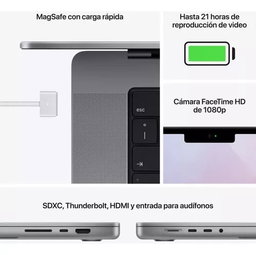 Apple Macbook Pro De 16.2 Chip M1 Pro 1tb Ssd - Gris Color Gris espacial - Distribuidor Autorizado