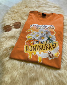  Vriendelijke woorden T-shirt Oranje