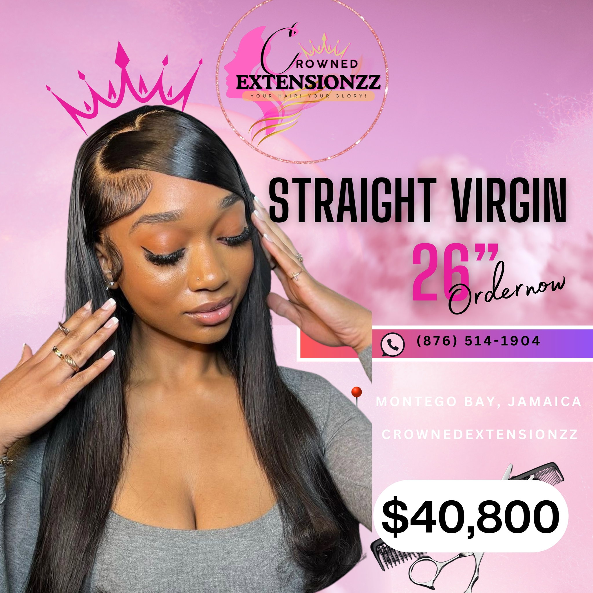 100% Straight Virgin Crowns_0