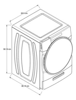 Lavasecadora Whirlpool Eléctrica 20kg 7mwfc6820lw Color Blanco