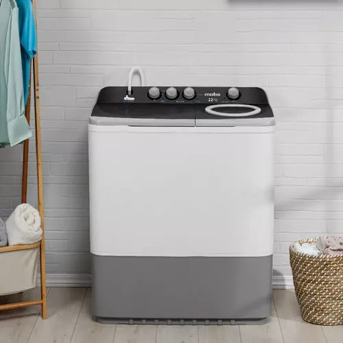 Lavadora Semiautomática 22 Kg Doble Tina Mabe Lmdx2224hbab0 Color Blanco_1