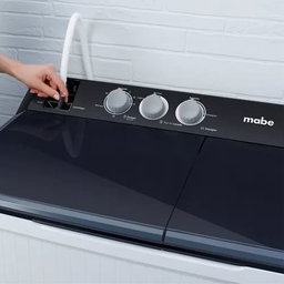 Lavadora Semiautomática 22 Kg Doble Tina Mabe Lmdx2224hbab0 Color Blanco