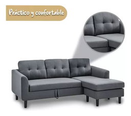 Sillón Sala Sofa Cama Derecho Comodo Elegante Minimalista