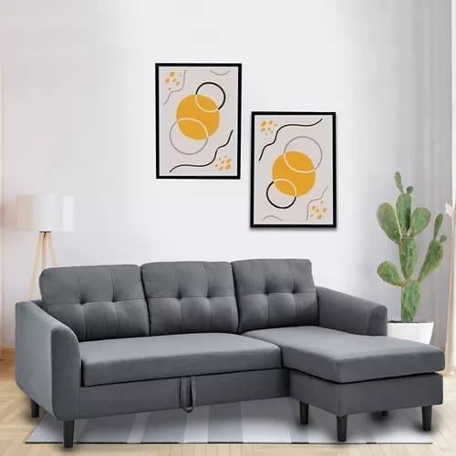 Sillón Sala Sofa Cama Derecho Comodo Elegante Minimalista_6