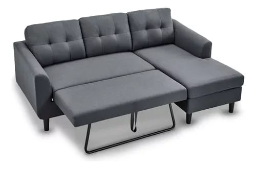 Sillón Sala Sofa Cama Derecho Comodo Elegante Minimalista_4