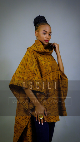 Mwaki Mwaki Capeponcho - Mustard Brown