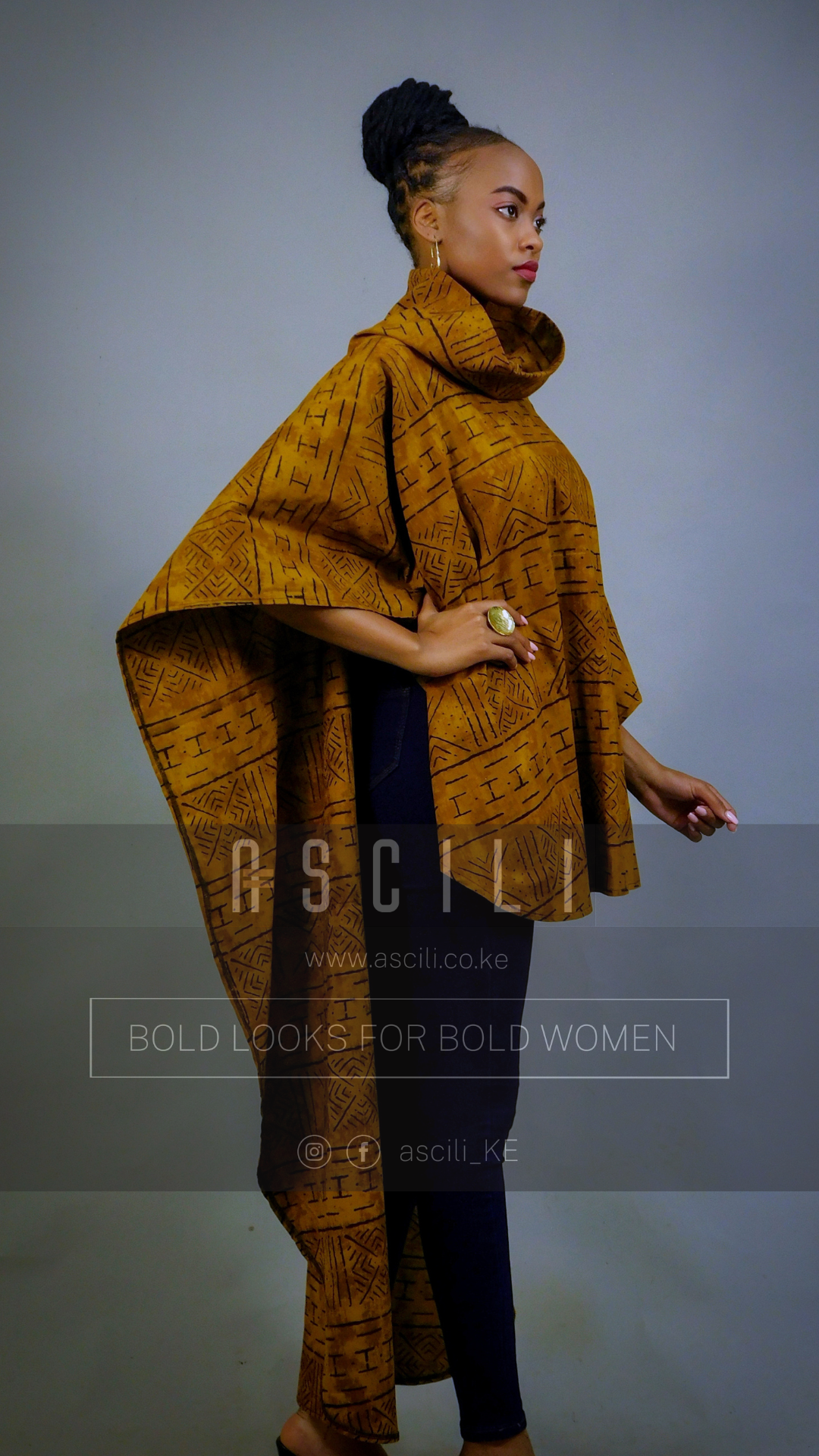 Mwaki Mwaki Capeponcho - Mustard Brown_1
