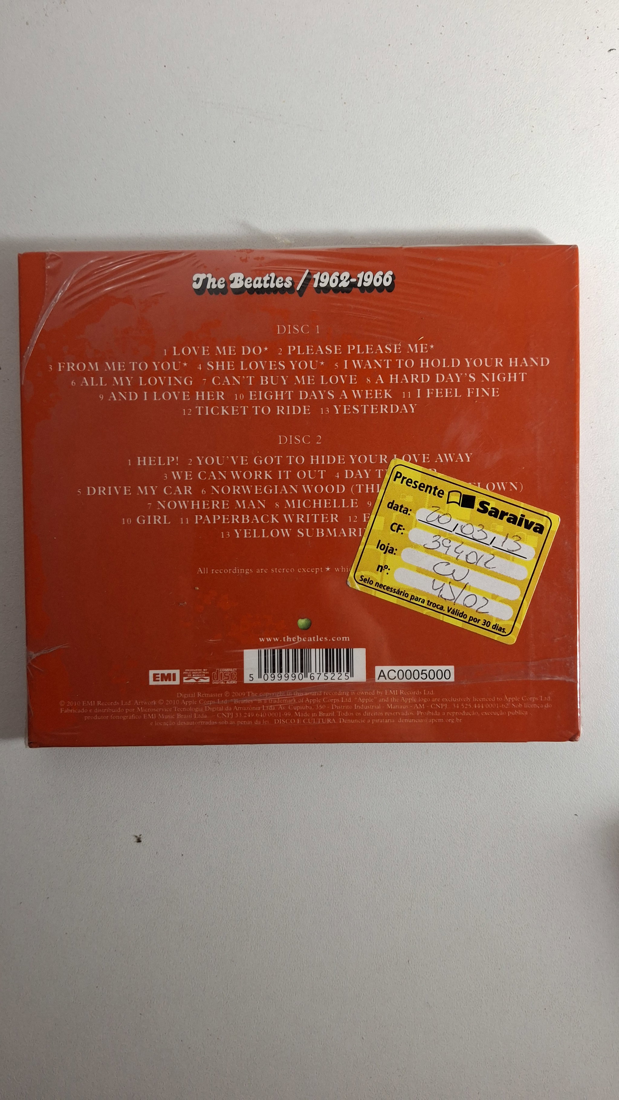 Cd Beatles - 1962-1966_1