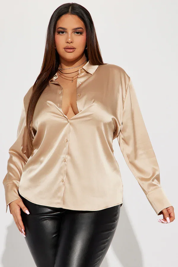 Feelin' Popular Satin Shirt_0