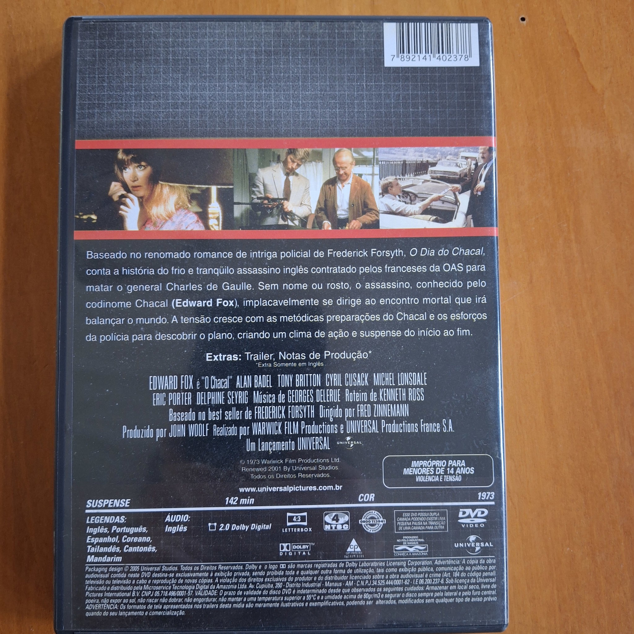 Dvd Filme O Dia do Chacal_1